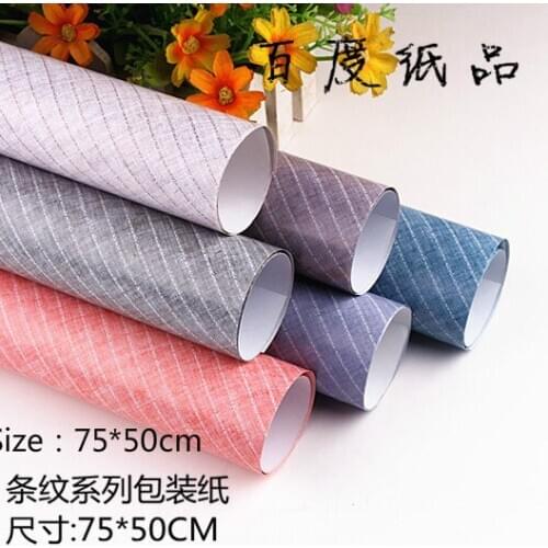 Festive Party Supplies Event 75*50 cm printing Pure color Stripe paperboard Diy Gift Wrapping paper 20pc/Lot