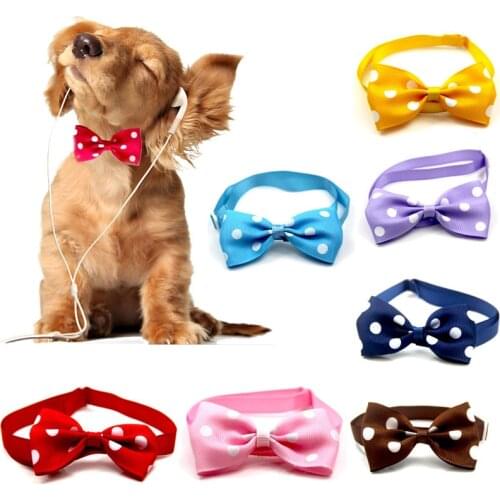 Adjustable Pet Dog Cat Necklace Strap for Collar Bow Tie Puppy Bow Ties Puppy Kitten Dog Grooming Stuff Supplies Accessories