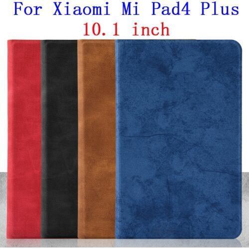 Luxury Flip PU Leather Smart Tablet Case For Xiaomi Mi Pad 4 Plus Stand Cover Coque 10.1 inch Mi Pad4 Mipad 4 Plus Mipad4 Fundas