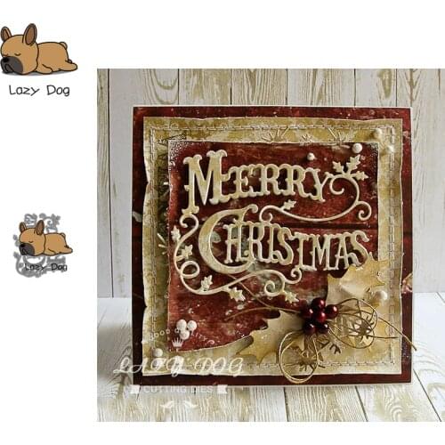 Merry Christmas Words Metal Cutting Dies Scrapbooking Stencil DIY Craft Embossing Die Cuts Card Making New Dies For 2019