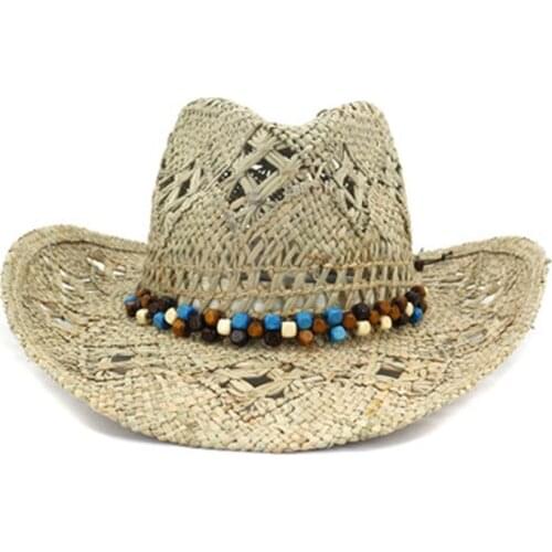 Straw hat summer spring women panama cowboy sun hats natural raffia luxury handmade with band belt outdoor hat playa accesorio