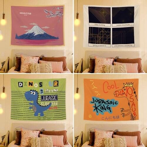 Nordic Cartoon Background Bedroom Tapestry Wall Hanging Tapestry Dorm Room Decor Kawaii Tapestrys Cartoon Polyester Fiber