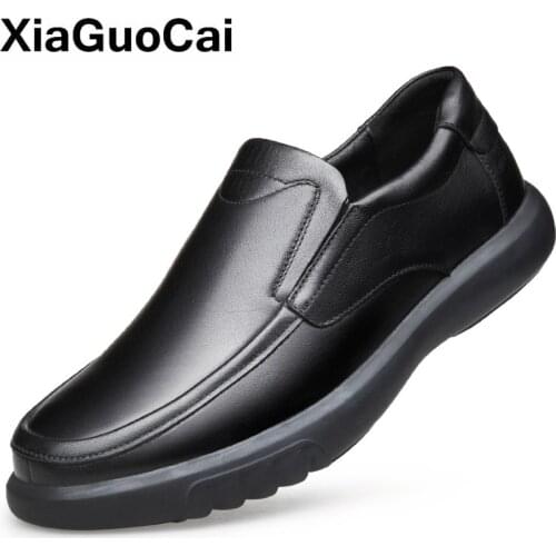 Spring Autumn Loafers Leather Business Casual Men Shoes Comfortable Round Toe Shoes Dad Favorite Casual Shoes Hot Sale 2021