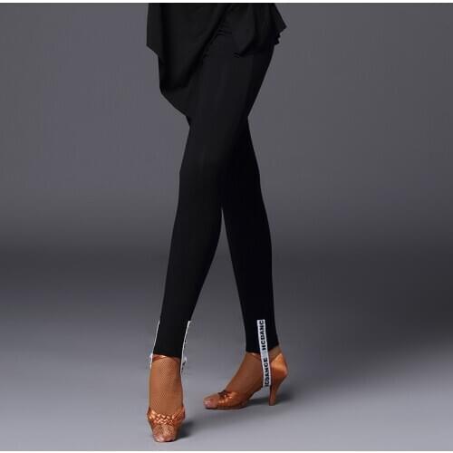 2020 Latin Dance Pants Ladies Black Trousers Adults Practice Clothing Cha Cha Samba Tango Salsa Latin Dancing Wear Women DQS5994
