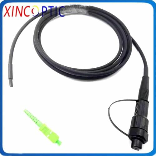 10pcs IP68 SOS Corning HUAWEI SCAPC for Waterproof FTTH Fiber Optic Patch Cord 5.0mm Black Cable 1M with Fiber Connector SC/APC