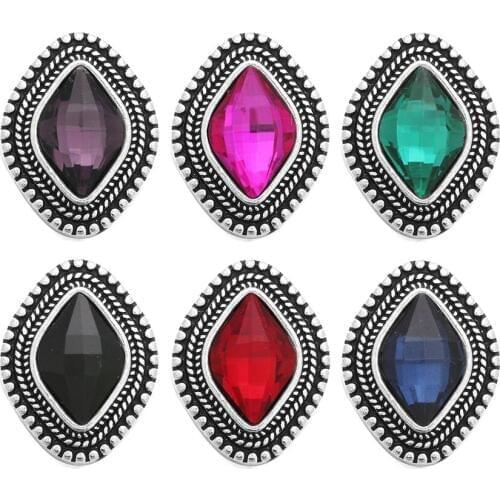 10pcs/lot Wholesale Crystal Snap Jewelry Square Snap Buttons Bracelet for Women fit 18mm Snap Bracelet Jewelry Making