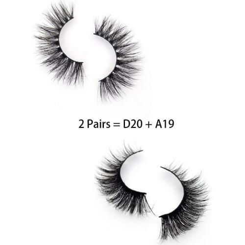 2 Pairs Mink Eyelashes Cruelty Free 3D Mink Lashes Hand Made False Eyelashes Reusable Pestanas Postiza Faux Cils Makeup Tools