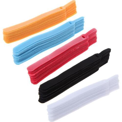 20pcs New 14.5cm Fastening Reusable Cable Organizer Earphone Mouse Ties Cable Management Wire Cable Winder Fashion