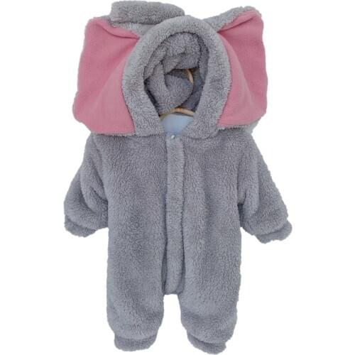 2021 Baby Winter Jumpsuit Thick Baby Boys Romper Girls Overalls Toddler Coat Infant Hooded Costume Pajamas New