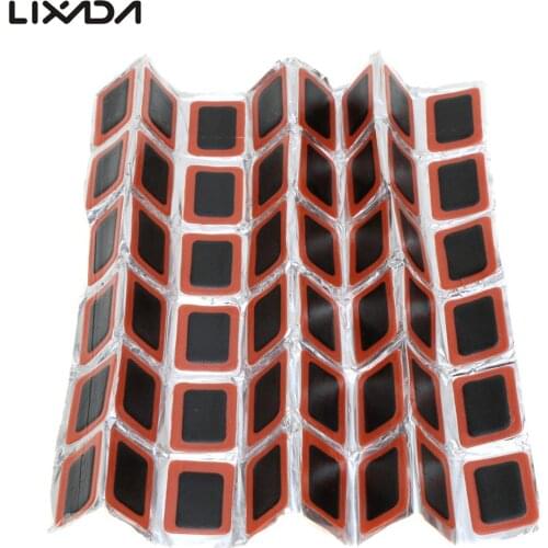 48Pcs Bicycle Puncture Patches Rubber Cycling Puncture Motor Tire Tyre Inner Tube Patch Professional Road Bike Repair Tool Kits