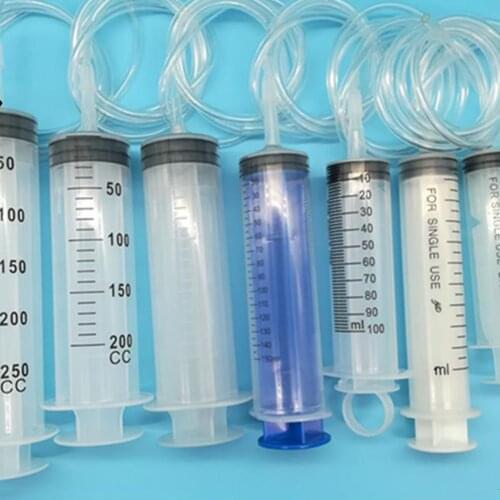 50/60/100/150ML Large Capacity Syringe Reusable Pump Measuring With 1m Tube Feeding Ink Reusable Plastic Syringe Bubble Syringe