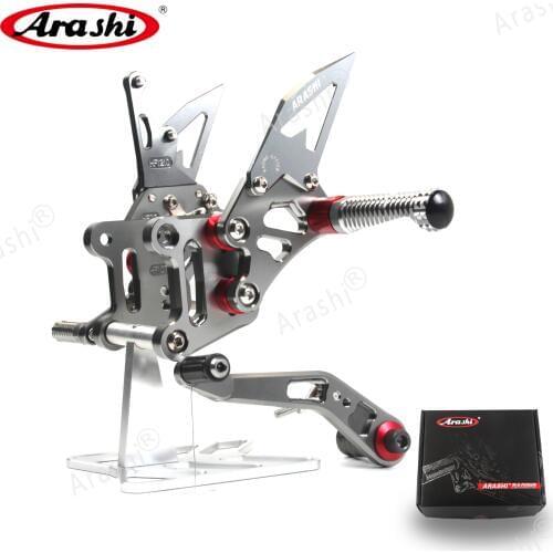 Arashi GSX-R1000 2017 2018 2019 2020 2021 CNC Adjustable Footrests Pegs Rider Rearset Footrest For SUZUKI GSXR1000 GSXR 1000