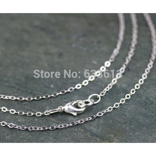 Free ship! *New* 50pcs/lot 3x2mm silver Plated Cable Chains Link 70cm metal copper necklace diy jewelry finding