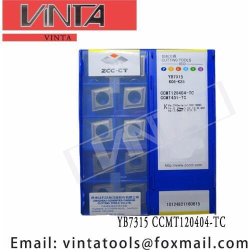 Free shipping high quality 10pcs/lots YB7315 CCMT120404-TC cnc carbide turning inserts