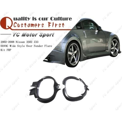 FRP Fiber Glass IBD HAVOC Wide Style Bodykits Fit For 2002-2008 350Z Z33 Body Kit Front & Rear Over Fender Flares