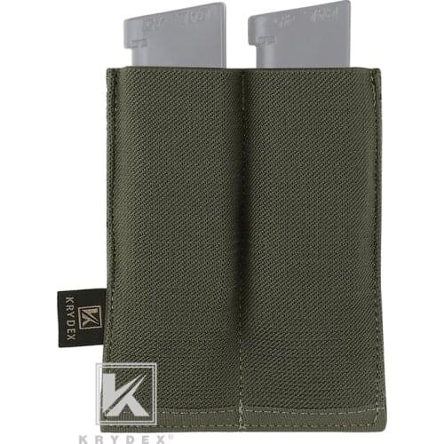 KRYDEX Tactical Fast Draw 9mm.45 Mag Pouch High Speed Double Open Top Tactical Shooting Hunting Pistol Magazine Pouch Holster RG