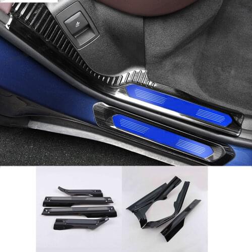Lsrtw2017 for Bmw X3 G01 Car Door Sill Threshold Anti-scratch Protector Decoration Interior Accessories 2018 2019 2020 2021