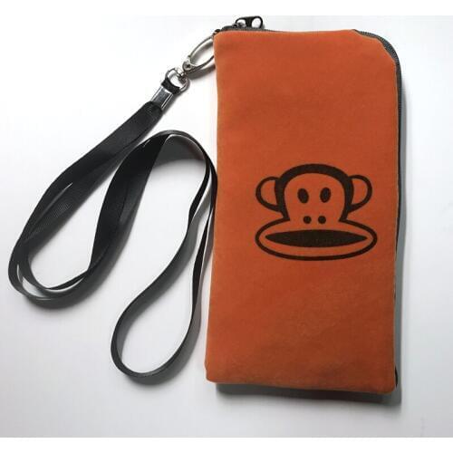 For Samsung Galaxy S20 Plus Note10 Plus 9 8 S10 Lite S10e S9 S8 zipper hanging neck cloth bag case protective cover storage bag