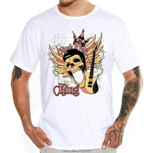 Men Fashion Retro Rock Style Skull Design T Shirt Novelty Tops Short Sleeve Tees Punk T-shirt Harajuku Streetwear