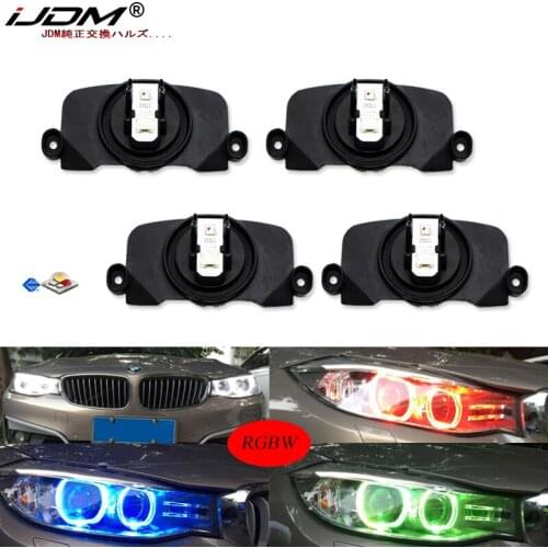 IJDM For BMW Smartphone Remote RGBW Angel Eye Halo Ring Markers For BMW F30 F31 3 Series HID Adaptive Headlight (320i 328i 330i)