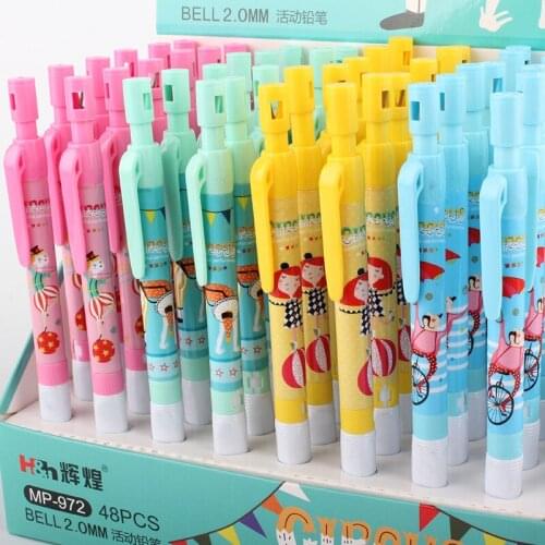 2.0mm Creative Circus Mechanical Pencil 48 pcs/lot Creative Automatic Pen stationery gift School Office writing Supplies