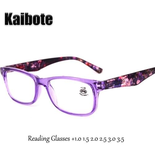 Kaibote E165065 New 2020 Women Reading Glasses Rectangle Frame High Quality Eyewear Presbyopic Eyeglasses +1.0/1.5/2.0/2.5/3.0