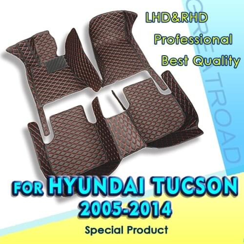 Car Floor Mats For Beijing-Hyundai Tucson 2006-2014 2007 2008 2009 Custom Auto Foot Pads Automobile Carpet Cover accessories