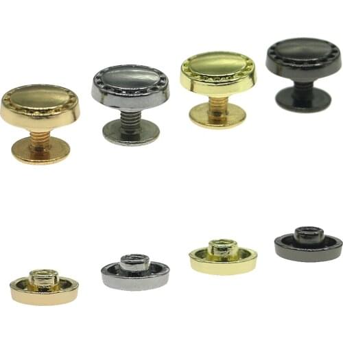 10 mm diameter luggage bag leather decorative rivet screw nail decoration embossing print at the bottom of the screws