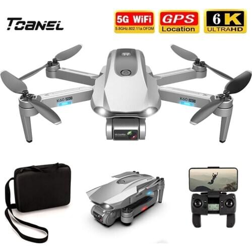 K60PRO RC Drone 6K HD Dual Camera Professional Aerial Photography WIFI FPV GPS Foldable Quadcopter Height Hold Toys