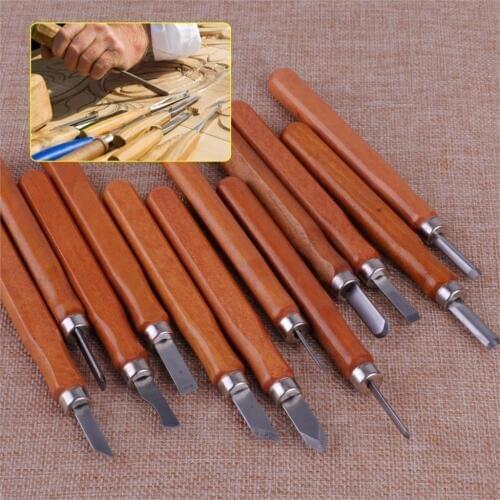 LETAOSK 12pcs Wood Carving Chisel Knife Gouges Hand Tool Set Woodworking Craft Professional