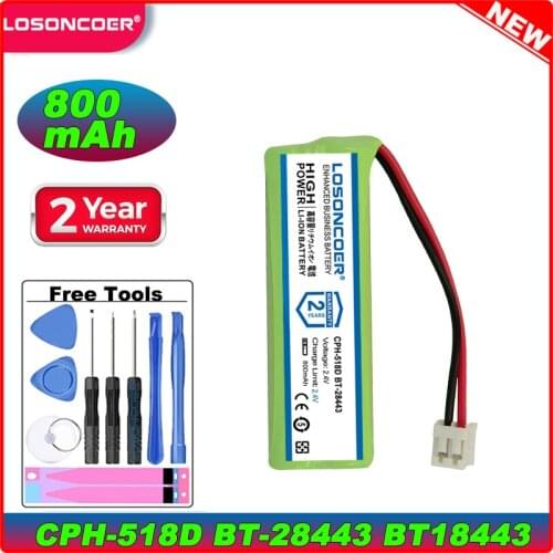 LOSONCOER 800mAh Battery For CPH-518D BT-28443 BT18443 BT-18443 89-1337-00-00 VTech LS-6115 LS-6117 LS-6126