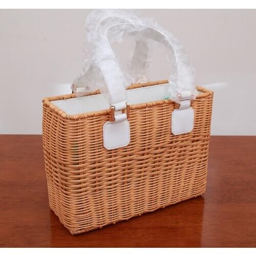 Fashion Luxury Bamboo Straw Rattan Women Bag 2020 New Fashion Famous Brand Leather Hand Bags Female Shoulder Messenger Bags