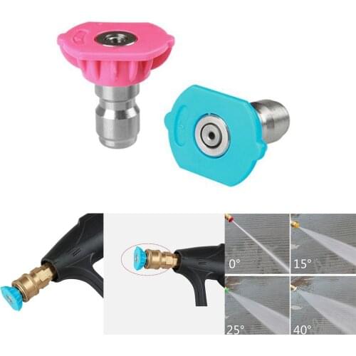 1pc High Pressure Washer Spray Nozzle Tips Variety Degrees 1/4" Quick Connect