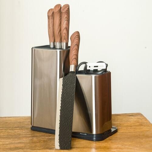 Stainless Steel Kitchen Knives Set Holder Forged Kitchen Knife Scissors Ceramic Peeler Chef Slicer Nakiri Paring Knife Gift Case