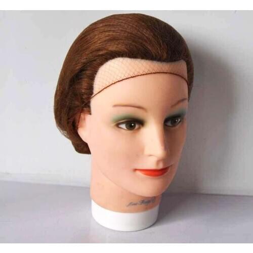5mm nylon hair nets invisible disposable hairnet 20inch blonde color