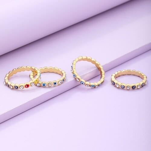 Lost Lady New Creative Fashion ING Ring Fashion Style Diamond Eye Ring Light Luxury Gold Plated Alloy Jewelry Wholesale Direct
