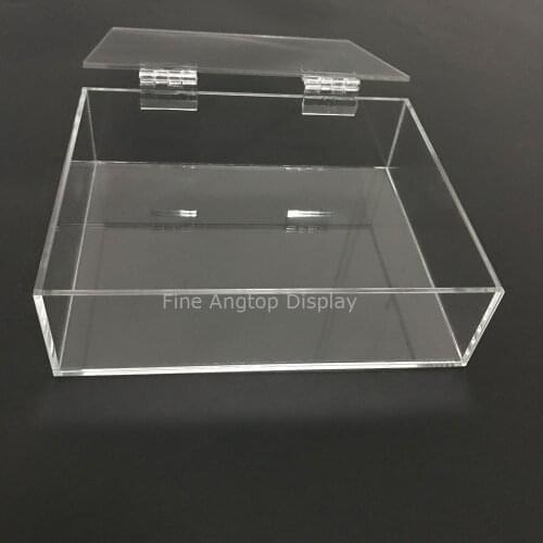 Wholesale 1pc Clear Acrylic Jewelry Display Storage Box For Ring Necklace Pendant Earring Storage