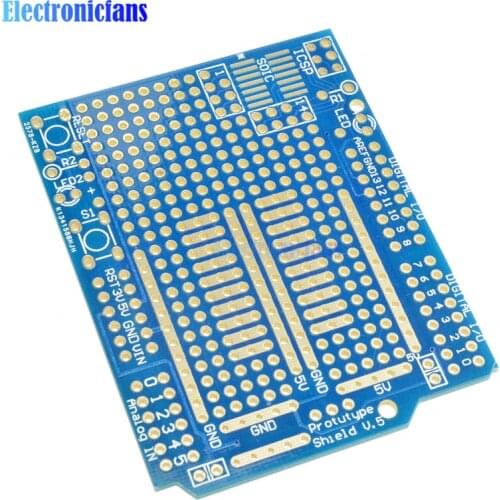 Prototype PCB For Arduino R3 Shield Board FR-4 Fiber 2mm 2.54mm Pitch DIY
