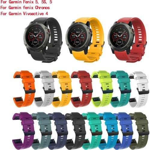 20mm/22mm Watch band for Garmin Fenix soft silicone Garmin Fenix 5, 5S, 5x, sport Bracelet for garmin Approach S40 watch band