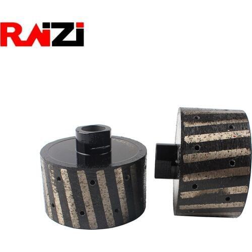 Raizi 2, 3 inch Zero Tolerance Resin Filled Diamond Drum Wheel/ Drum Profile For Stock Removal With M 14,5/8-11 Thread