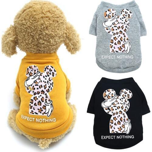 Cartoon Pet Dog Clothes for Small Dogs Shih Tzu Yorkshire Hoodies Sweatshirt Soft Puppy Dog Cat Costume Clothing Ropa Para Perro