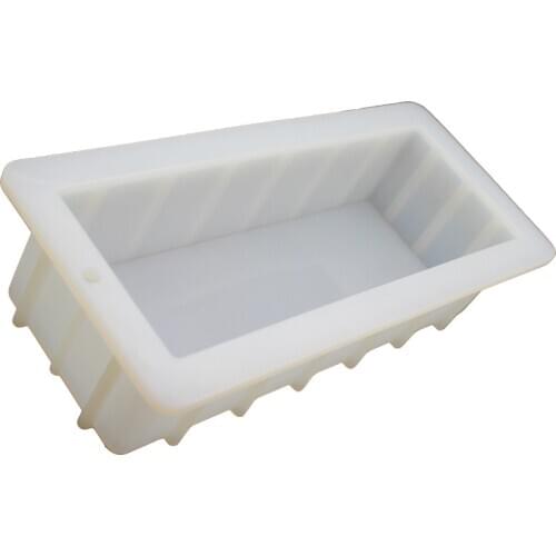 1.5L Silicone Soap Mould Rectangular Toast Loaf Mold With Wooden Box Homemade Form Soap Making Tool Supplies Cake Tool
