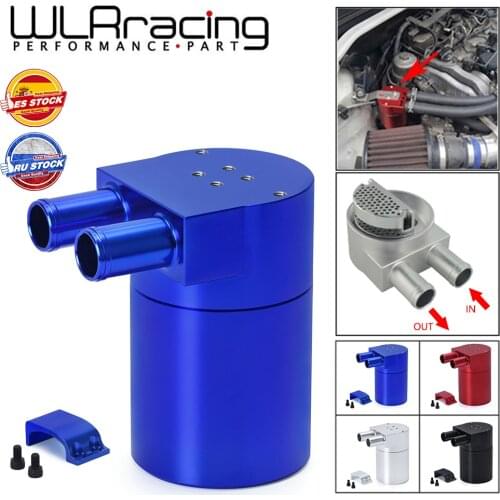 WLR RACING - UNIVERSAL Aluminum Alloy Reservior Oil Catch Can Tank for BMW N54 335 BLACK And SILVER And Red And Blue WLR-TK60