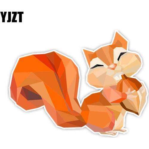 YJZT 11CM*14.5CM Cute Animal Squirrel Car Sticker PVC Colored Motorcycle Accessories C29-1049