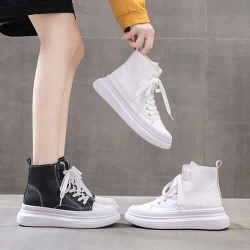 Plus Size Fashion Women Shoes Vulcanize Breathable Mesh Flats Sneakers Comfort Platform Black Chunky Shoes 2019 Desiner Shoe