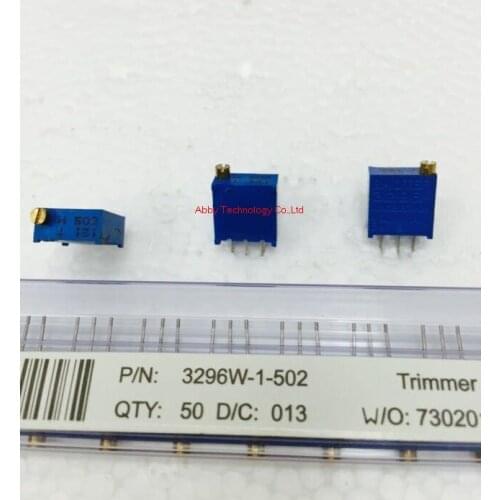 100pcs/1lot 3296W-1-502LF 3296W 5K Trimpot Trimmer Potentiometer