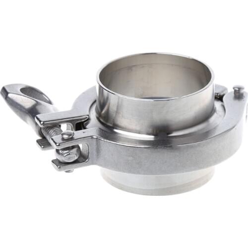 51mm 2" OD SS304 Sanitary Pipe Weld Ferrule + Tri Clamp + PTFE Gasket Set