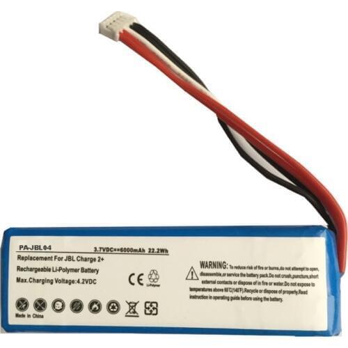 6000mAh Battery GSP1029102 for JBL Charge 2+ Charge 2 Plus Speaker Bateria Rechargeable 3.7V Li-Polymer Lithium Polymer+Track