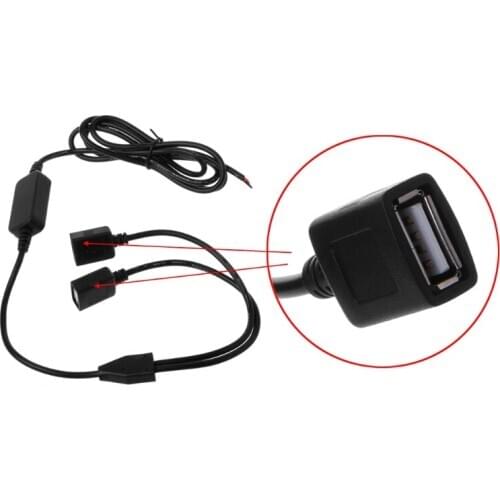 Car Charger Dual USB Female Plug 12V to 5V 3A DC to DC Power Supply Converter For DVR