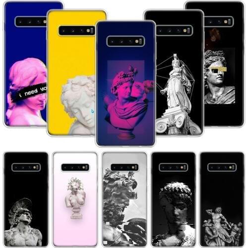 Abstract Greek Mythology Stone Sculpture Case for Samsung Galaxy A51 A71 A50S A10 A20E A30 A40 A70S A90 M30S A01 A21 A6 A7 A8 A9